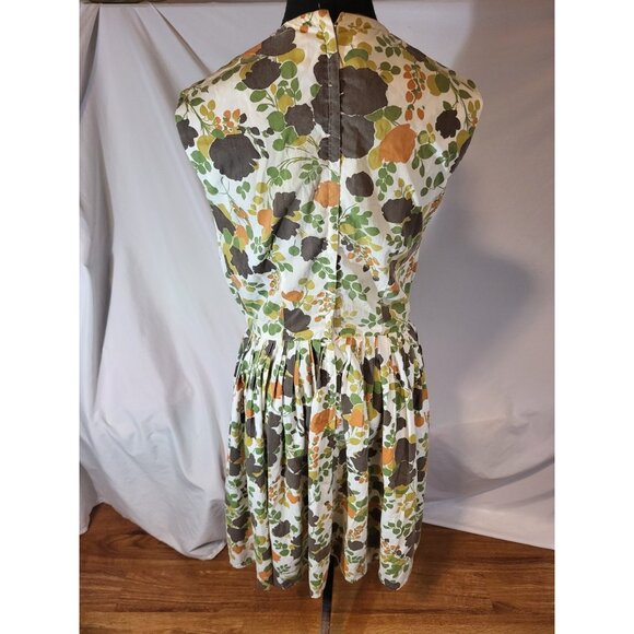Vtge Stacy Ames Mod Floral Dropped Waist Floral Dress - Picture 13 of 13